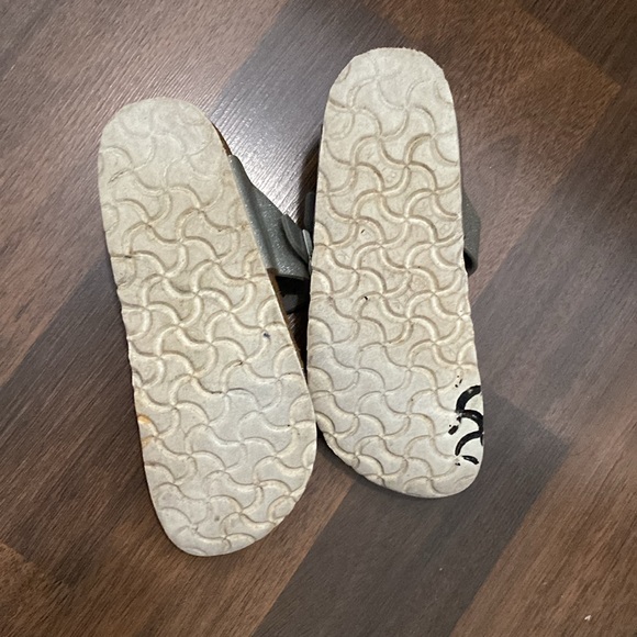 Birkenstock Gizeh Girl Kid Silver Glitter Thong Sandals Size 35 - Picture 10 of 12